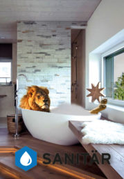 Sanitär Marbella Löwe in der Badewanne